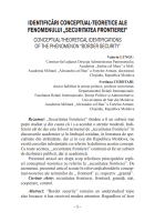 Identificări conceptual-teoretice ale fenomenului ,,Securitatea frontierei”
